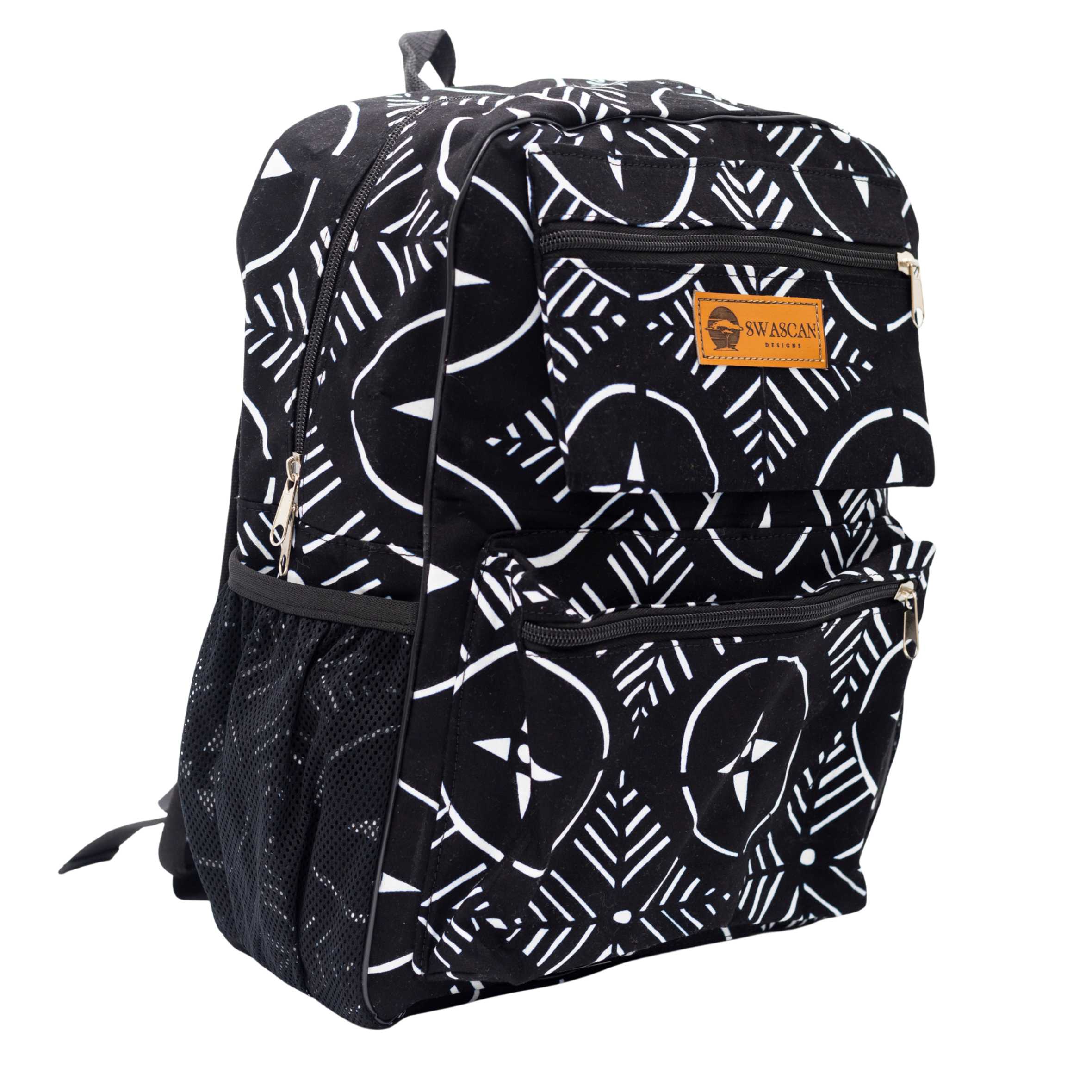 Akinyi Ankara Backpack Set - Bold Print Bag & Pouch Combo