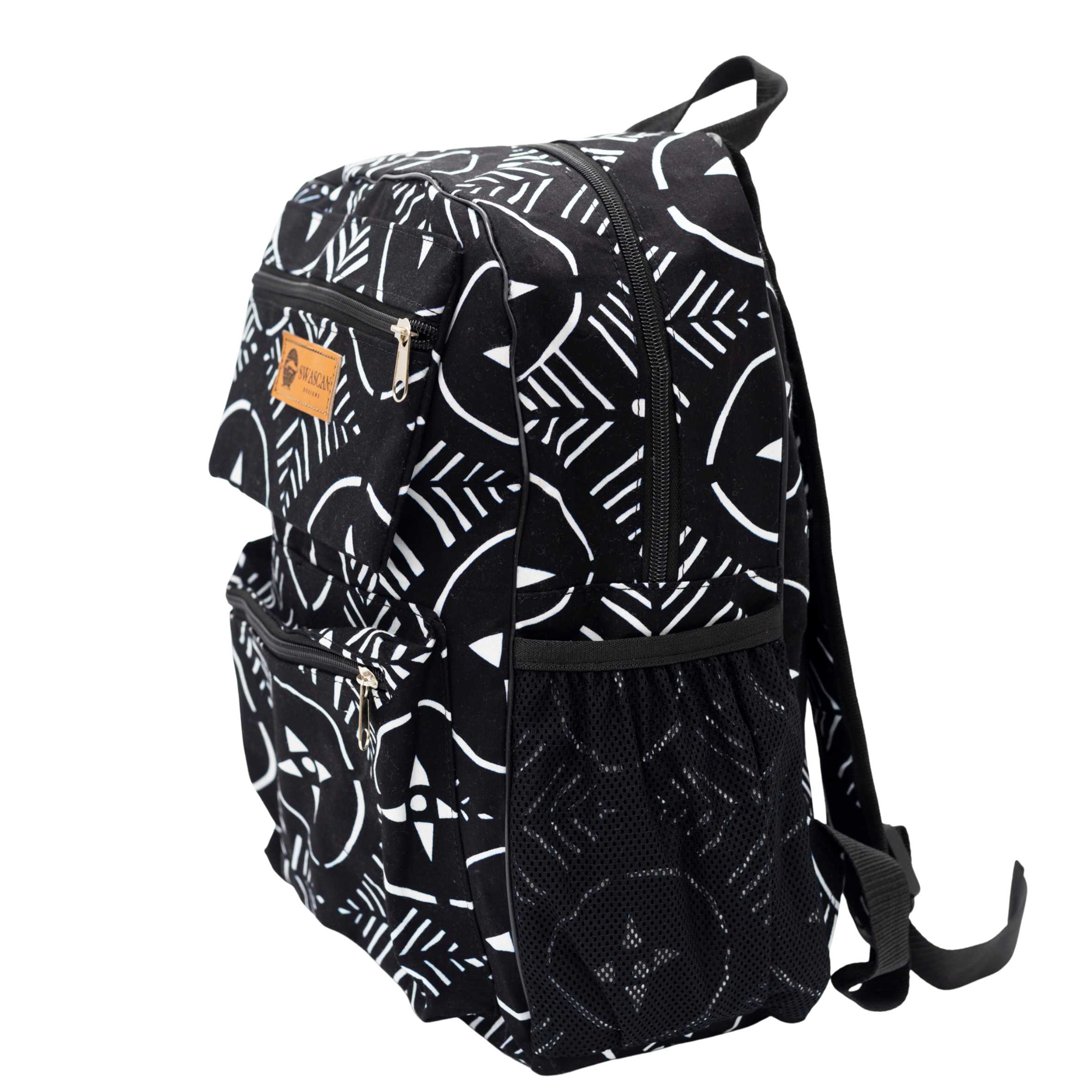 Akinyi Ankara Backpack Set - Bold Print Bag & Pouch Combo