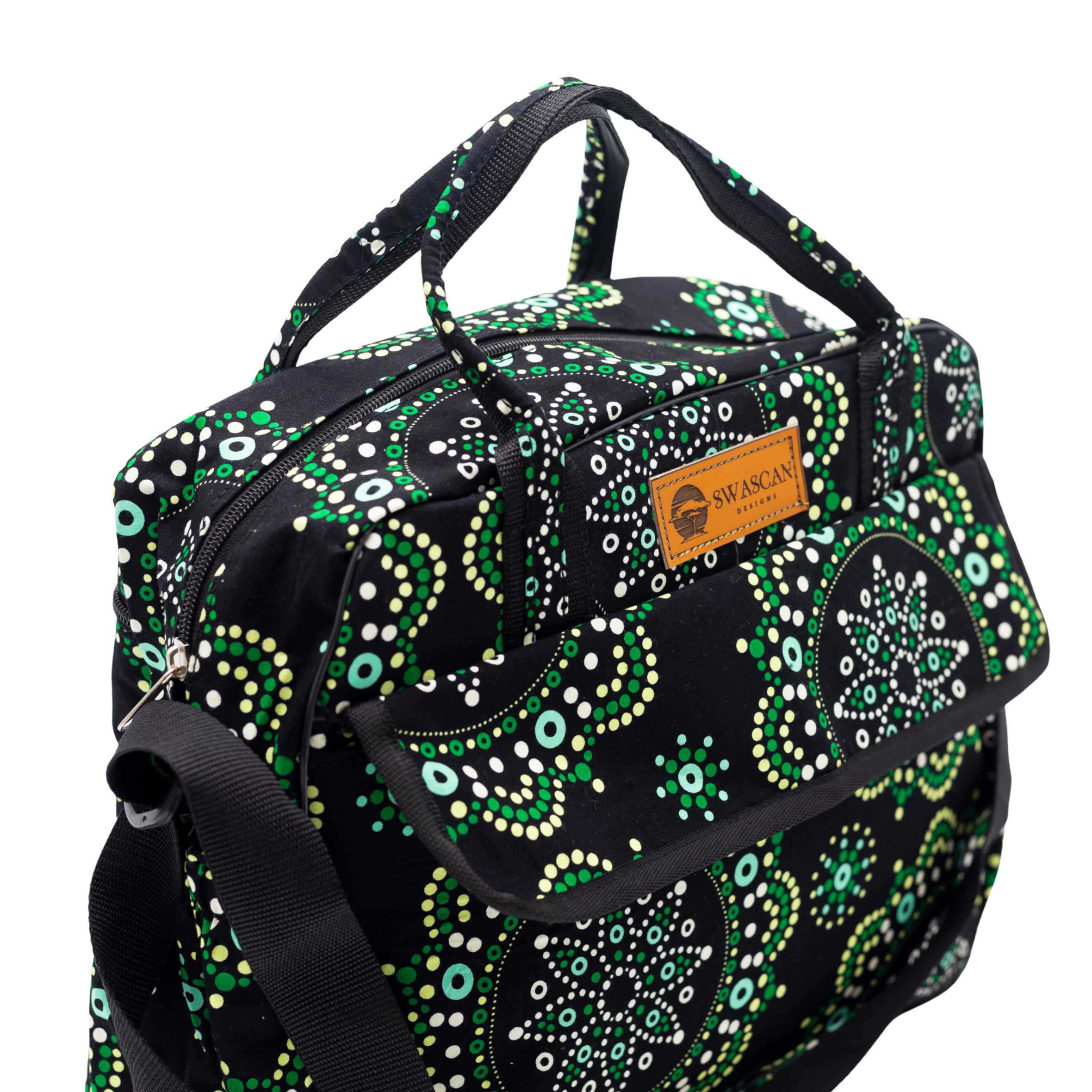 Asha Ankara Diaper Bag - African Print Baby Bag for Parents