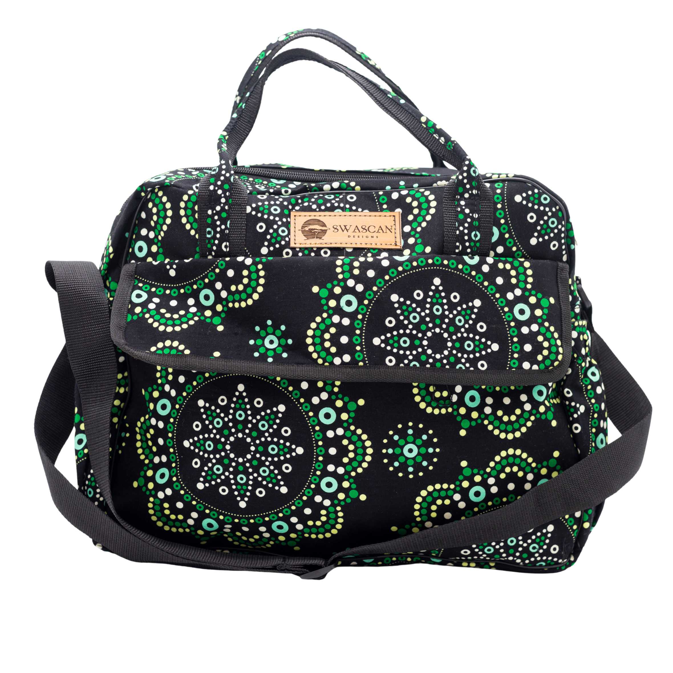 Asha Ankara Diaper Bag - African Print Baby Bag for Parents
