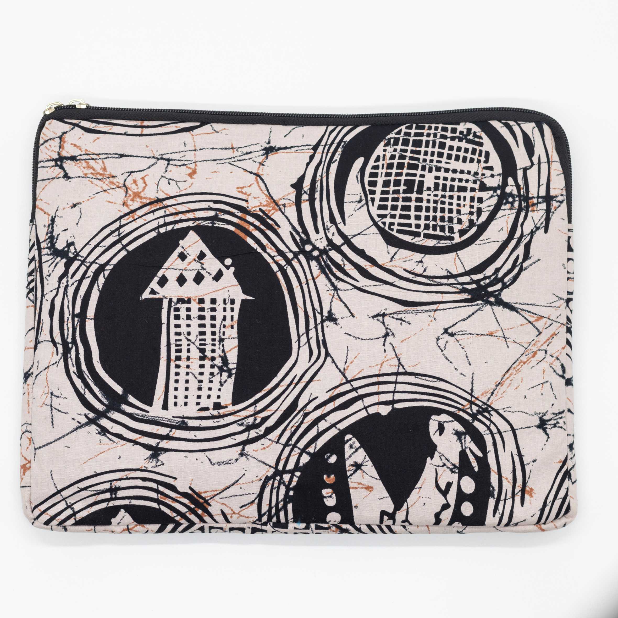 Binti Ankara Laptop Bag Set - Batik Print Work Bag & Washbag