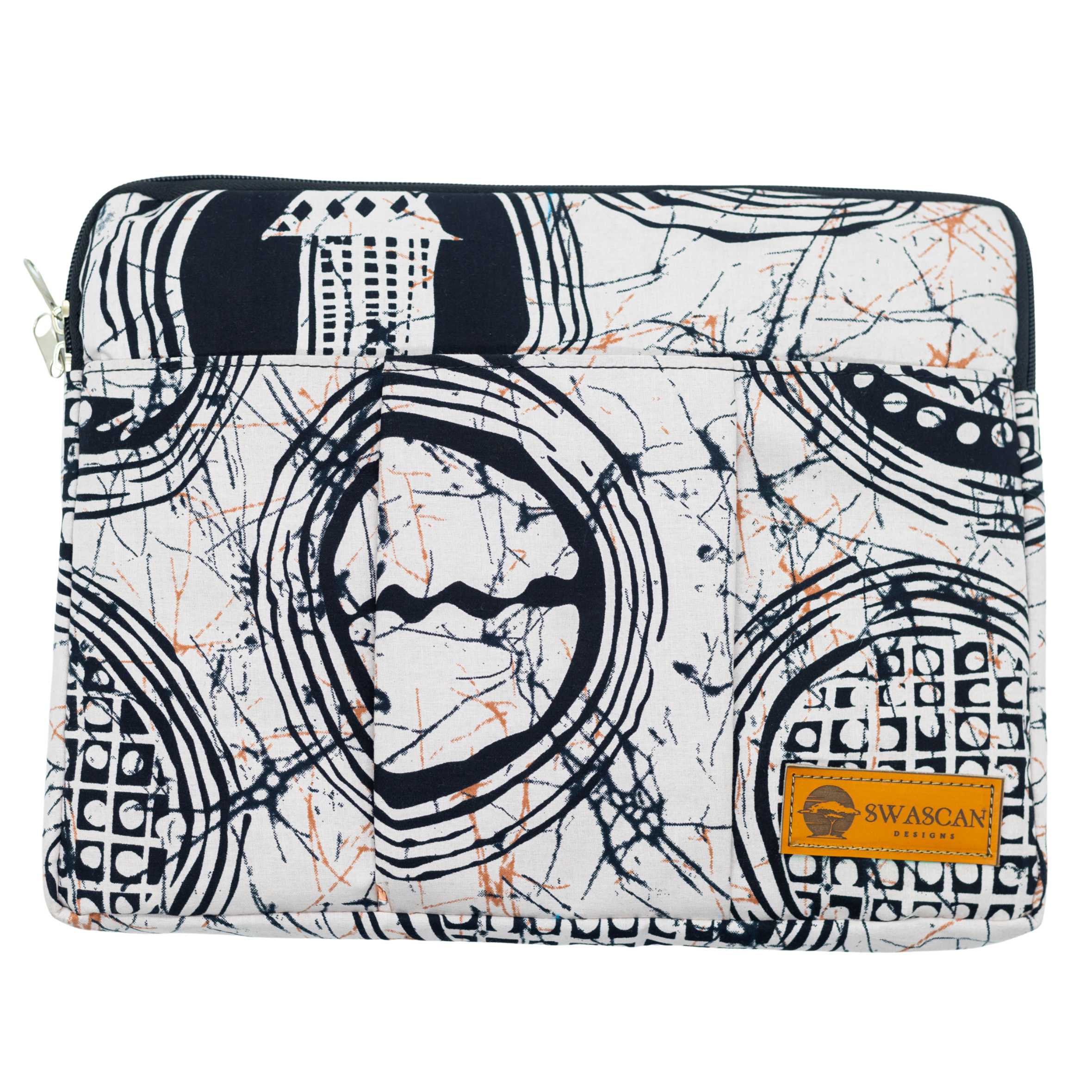 Binti Ankara Laptop Bag Set - Batik Print Work Bag & Washbag
