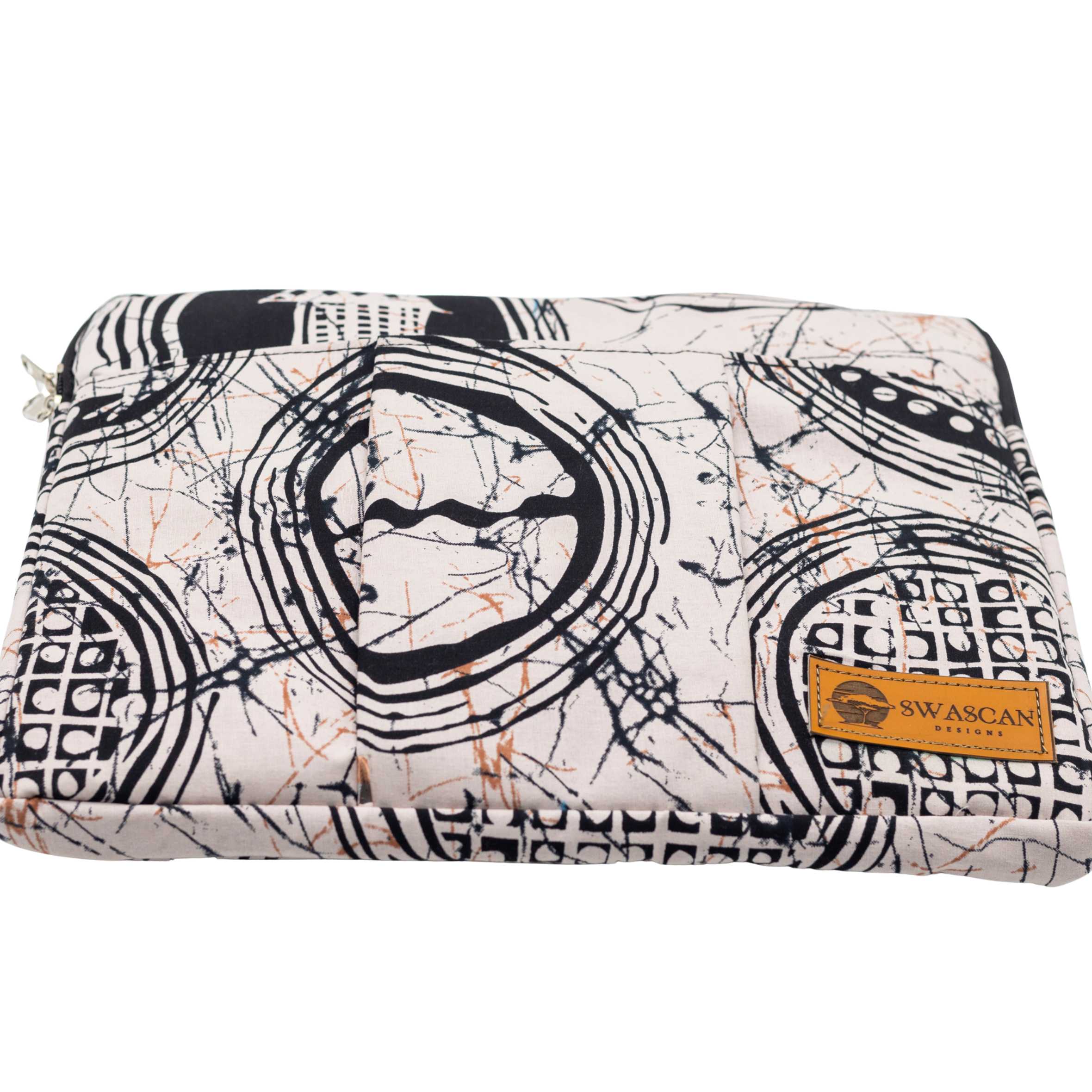 Binti Ankara Laptop Bag Set - Batik Print Work Bag & Washbag