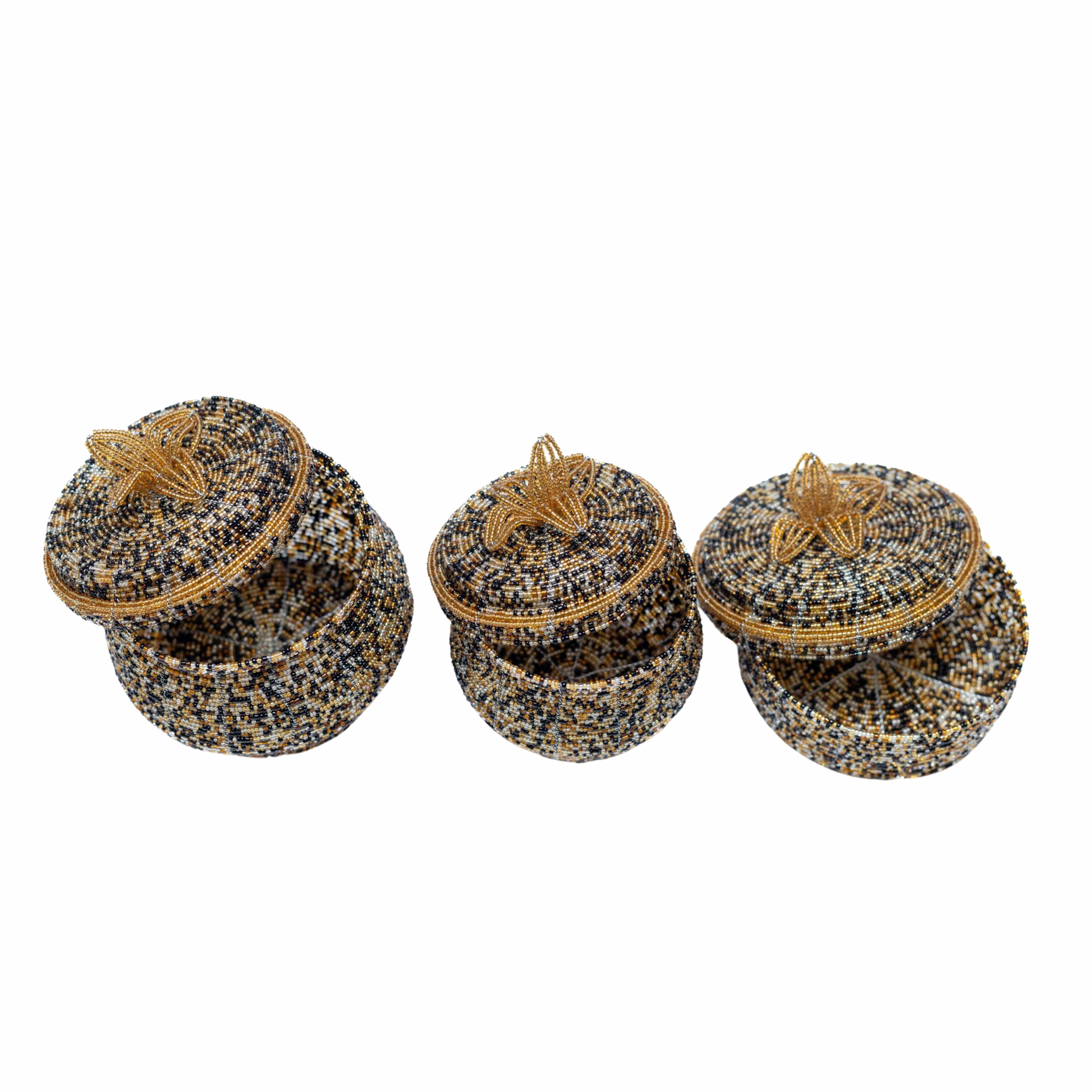 Beaded Pot-Shaped Jewelry Box Set – Timeless Elegance for Your Treasures