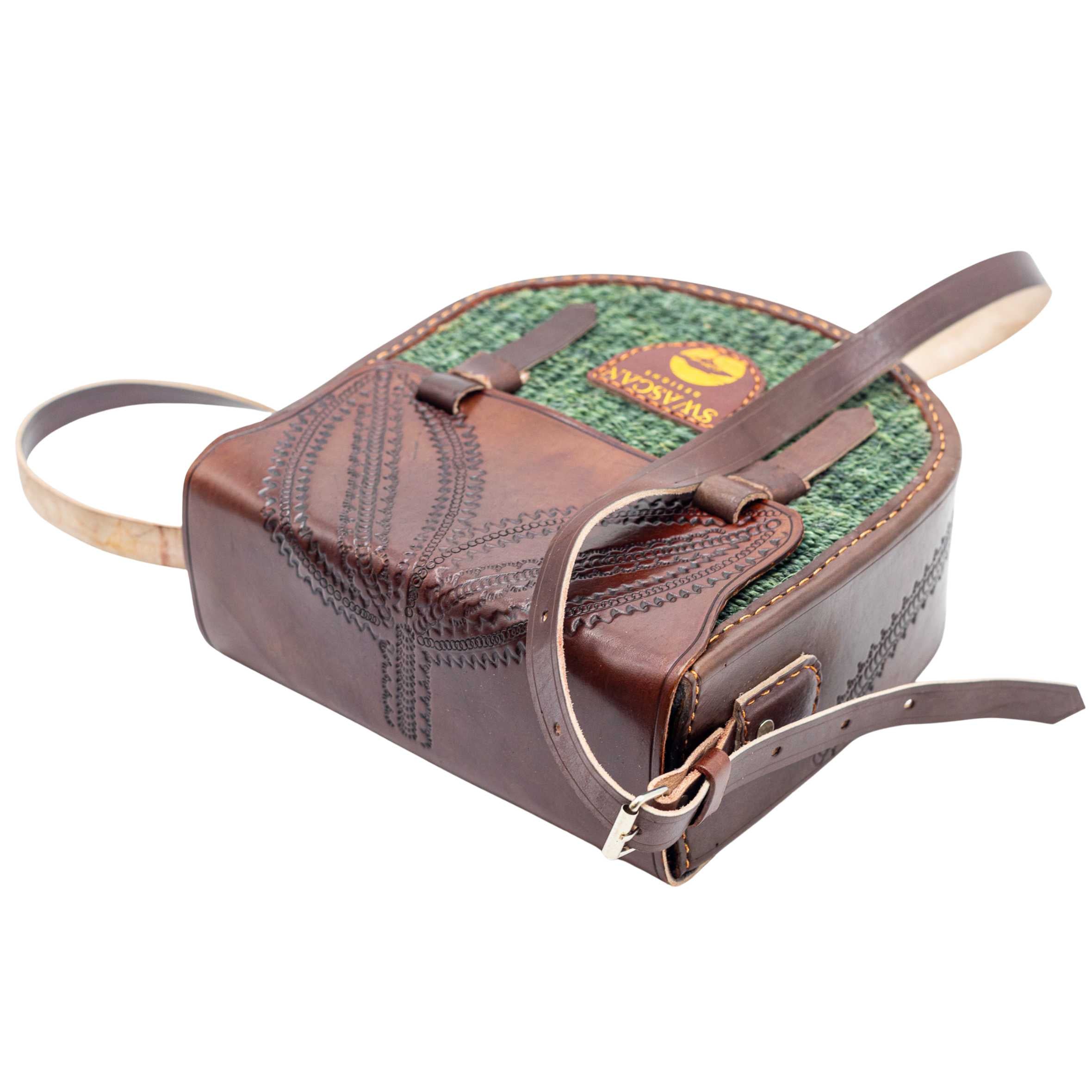 Djibouti Sisal Sling Bag - Handwoven Leather Crossbody