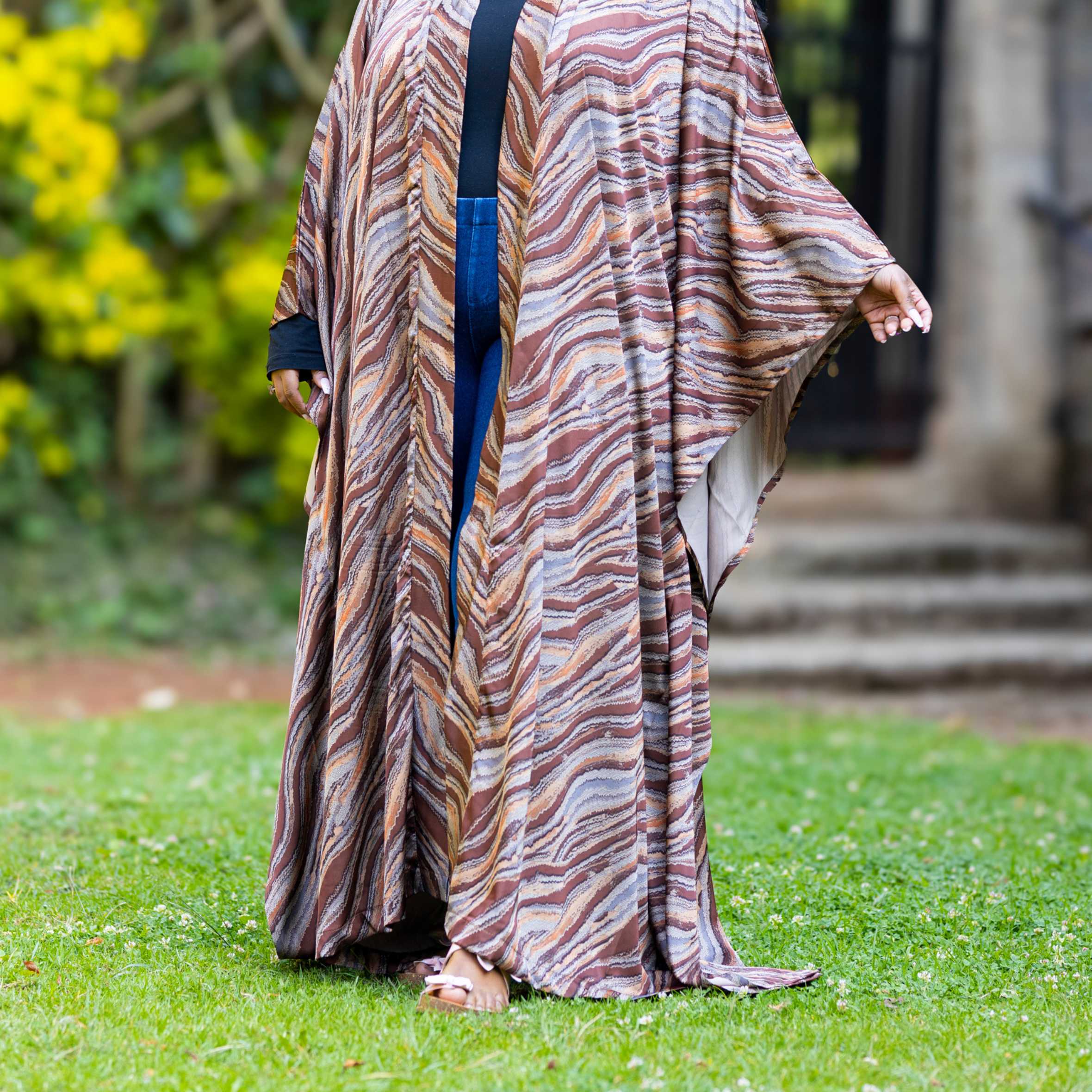 Dune African Kimono - Earth Tone Elegant Loungewear Robe