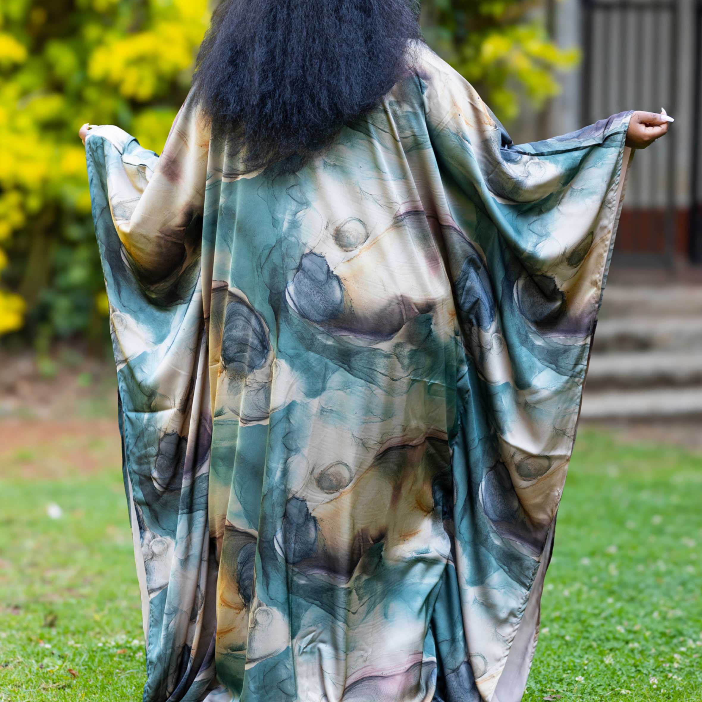 Maji African Kimono - Fluid Print Loungewear Robe