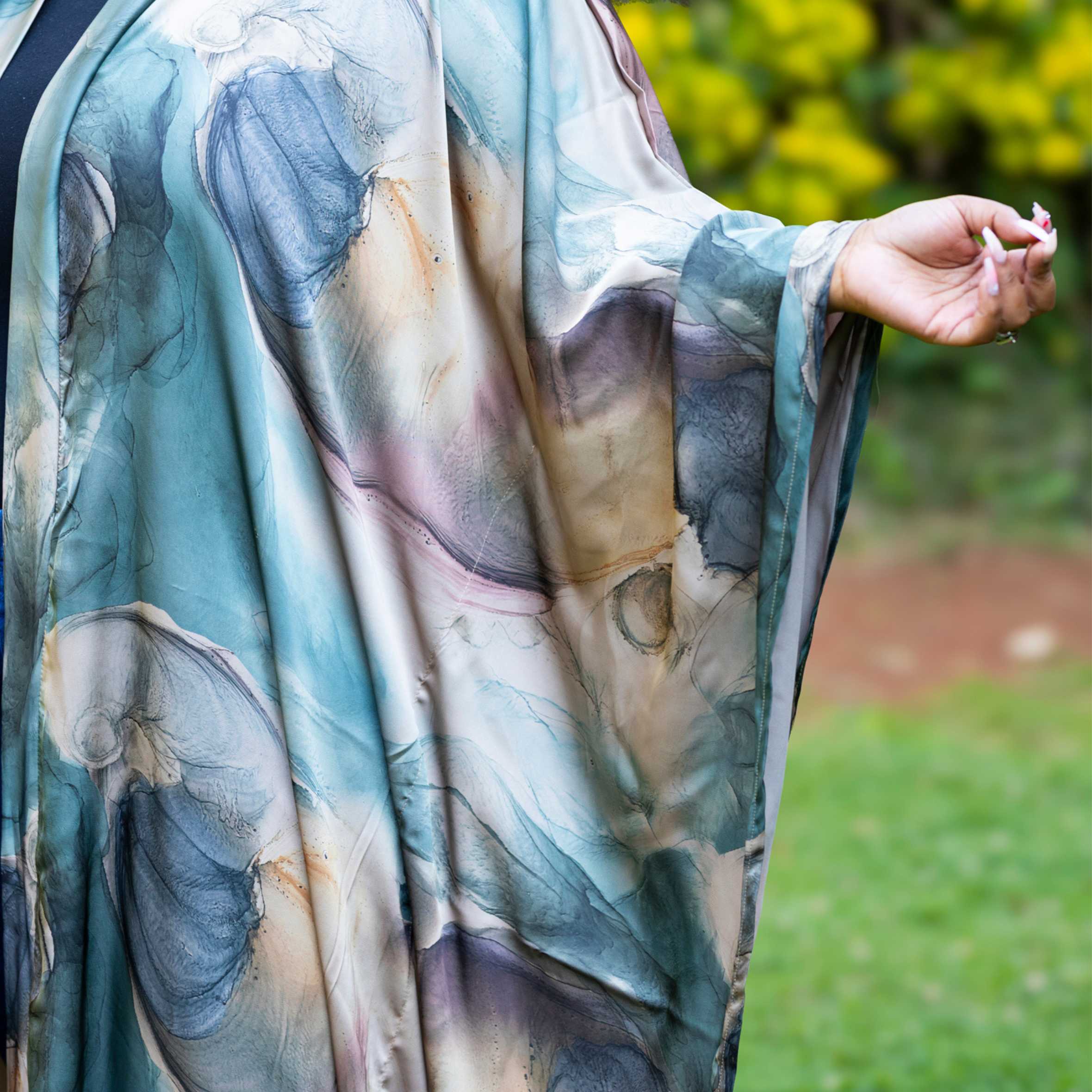 Maji African Kimono - Fluid Print Loungewear Robe