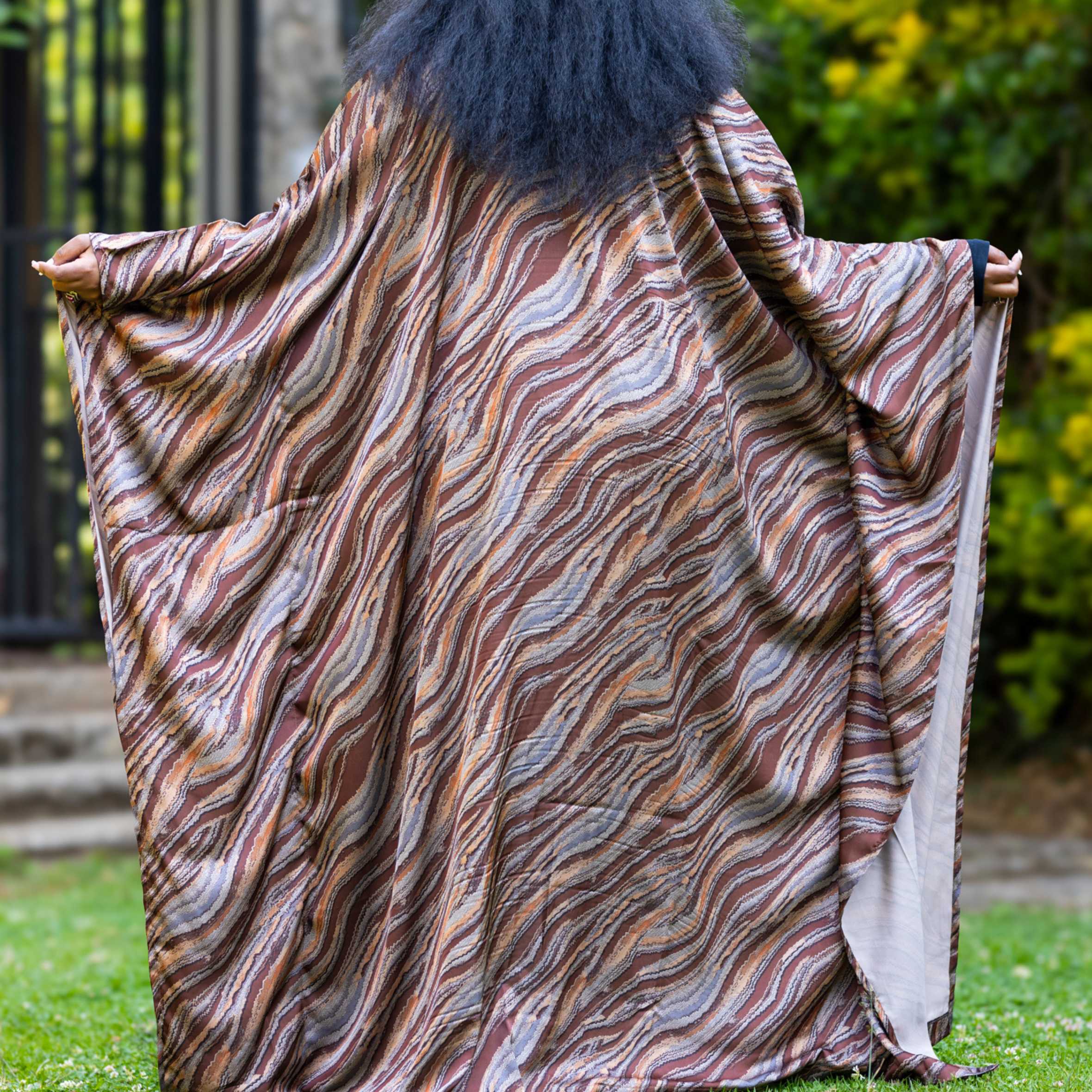 Dune African Kimono - Earth Tone Elegant Loungewear Robe