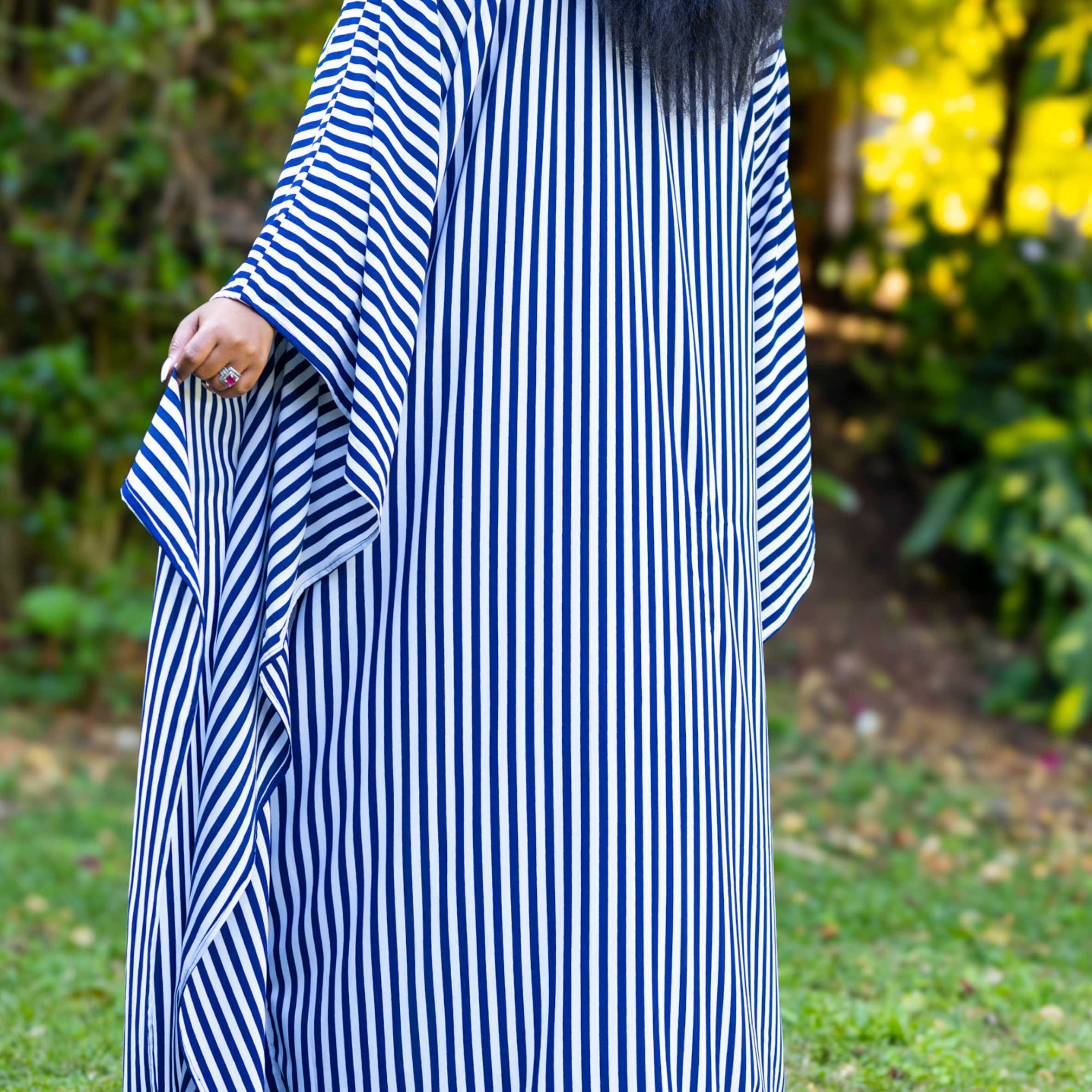 Bahari African Kimono - Bold Striped Loungewear Robe