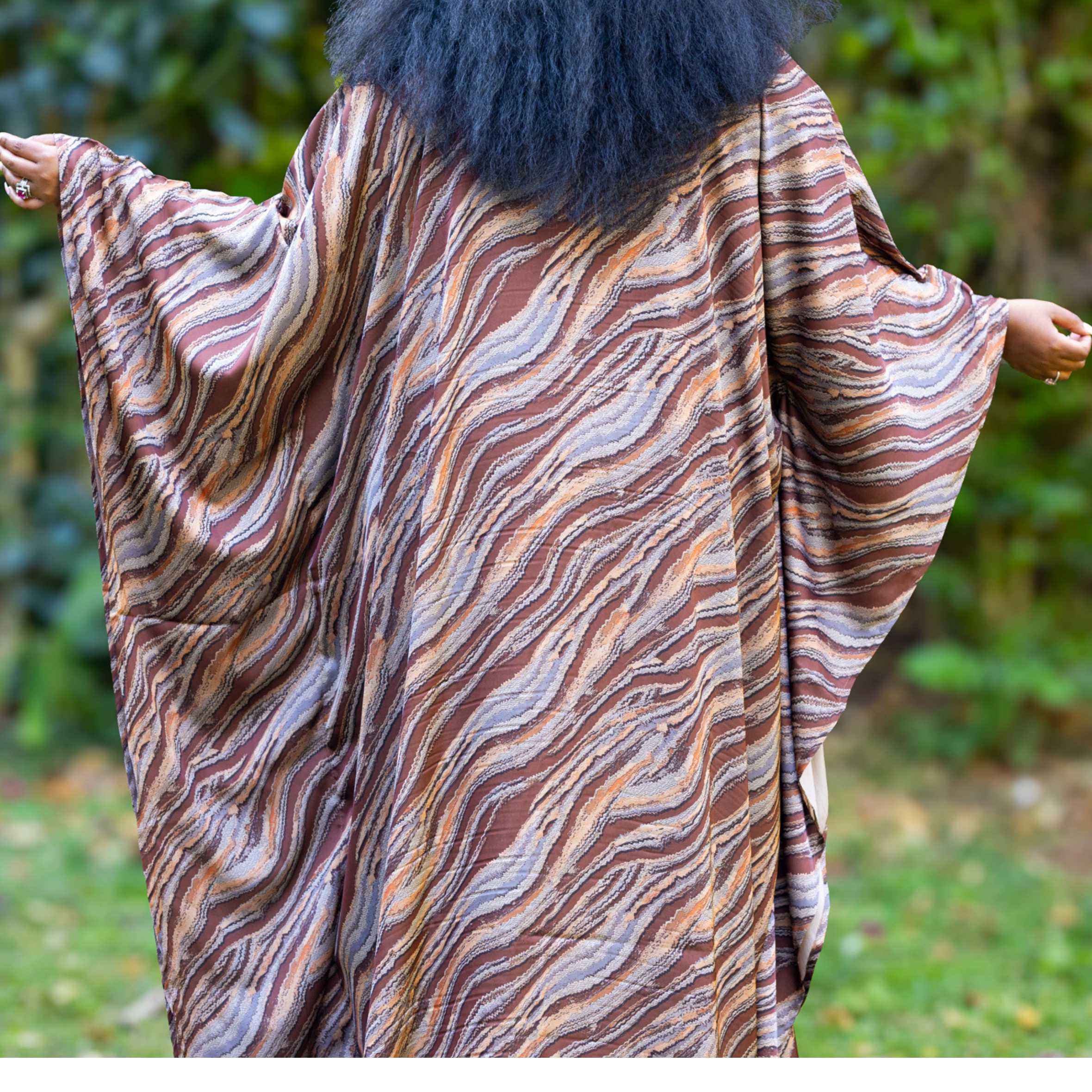 Dune African Kimono - Earth Tone Elegant Loungewear Robe