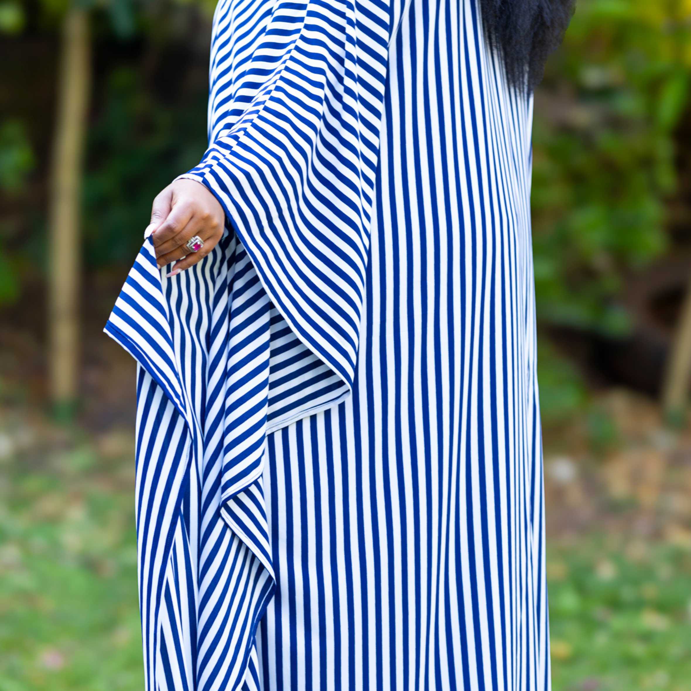 Bahari African Kimono - Bold Striped Loungewear Robe