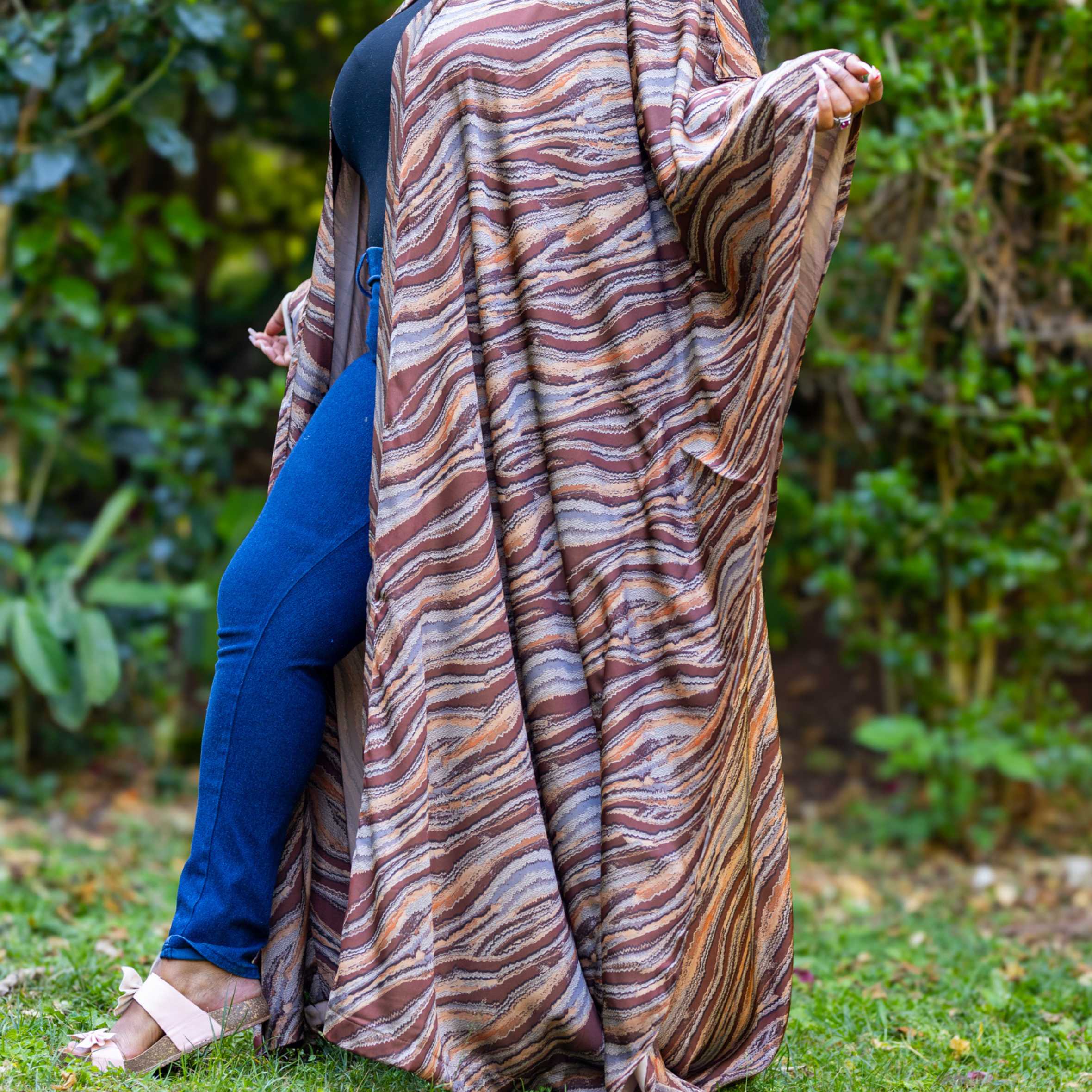 Dune African Kimono - Earth Tone Elegant Loungewear Robe