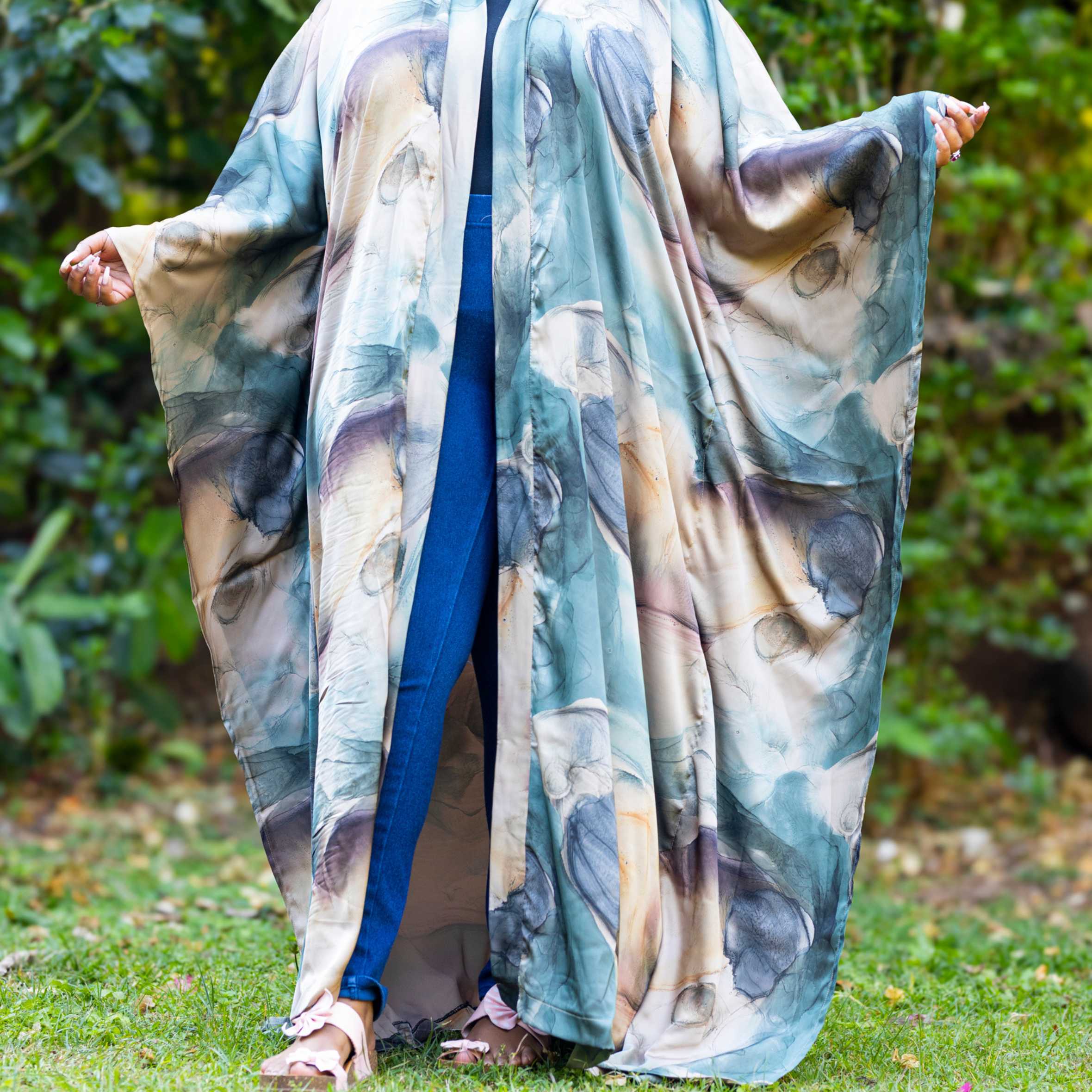 Maji African Kimono - Fluid Print Loungewear Robe