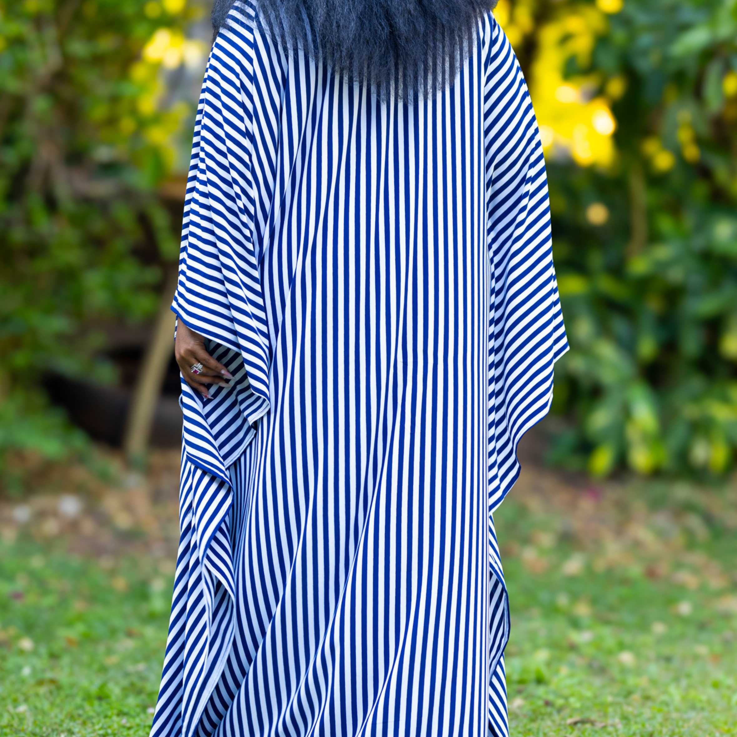 Bahari African Kimono - Bold Striped Loungewear Robe