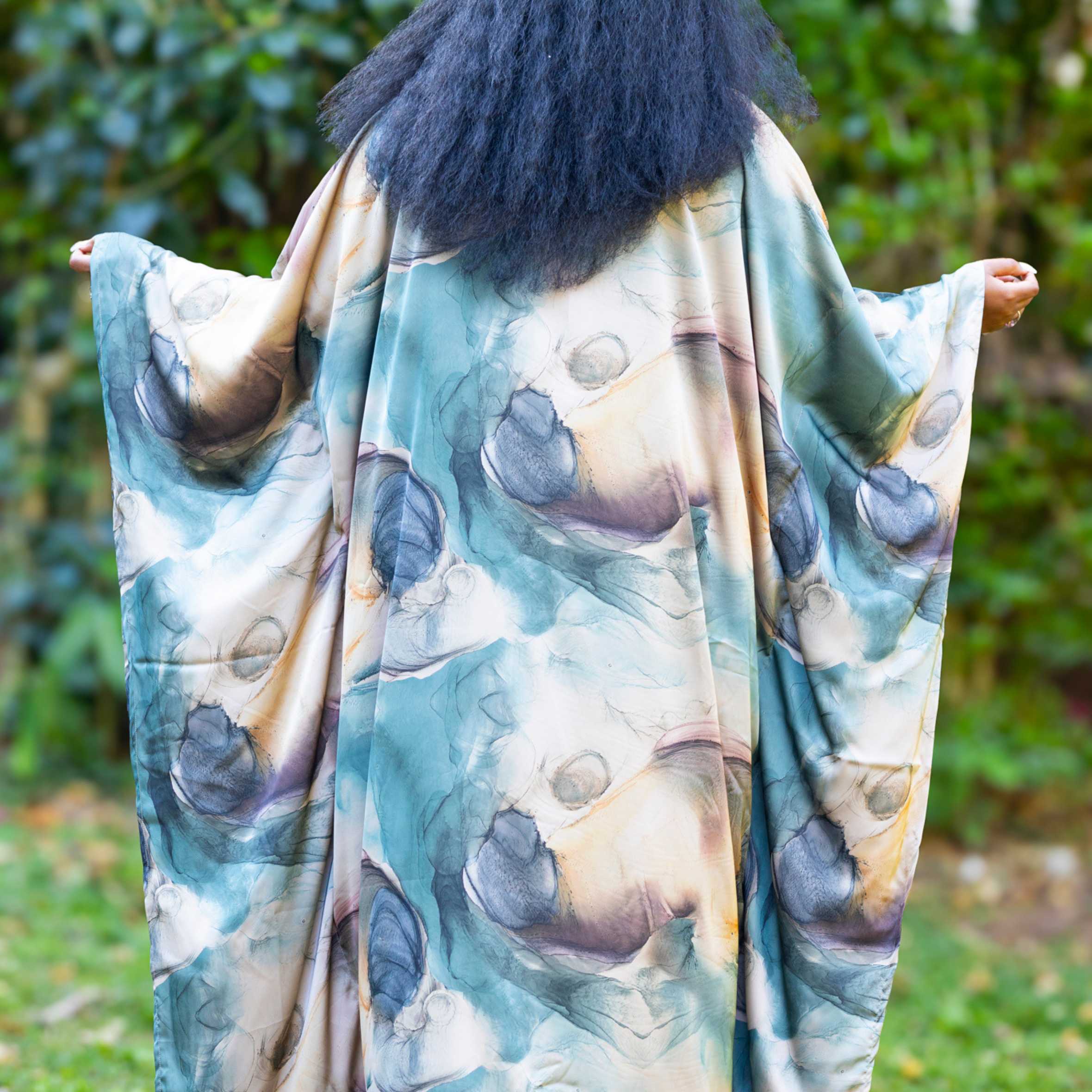 Maji African Kimono - Fluid Print Loungewear Robe