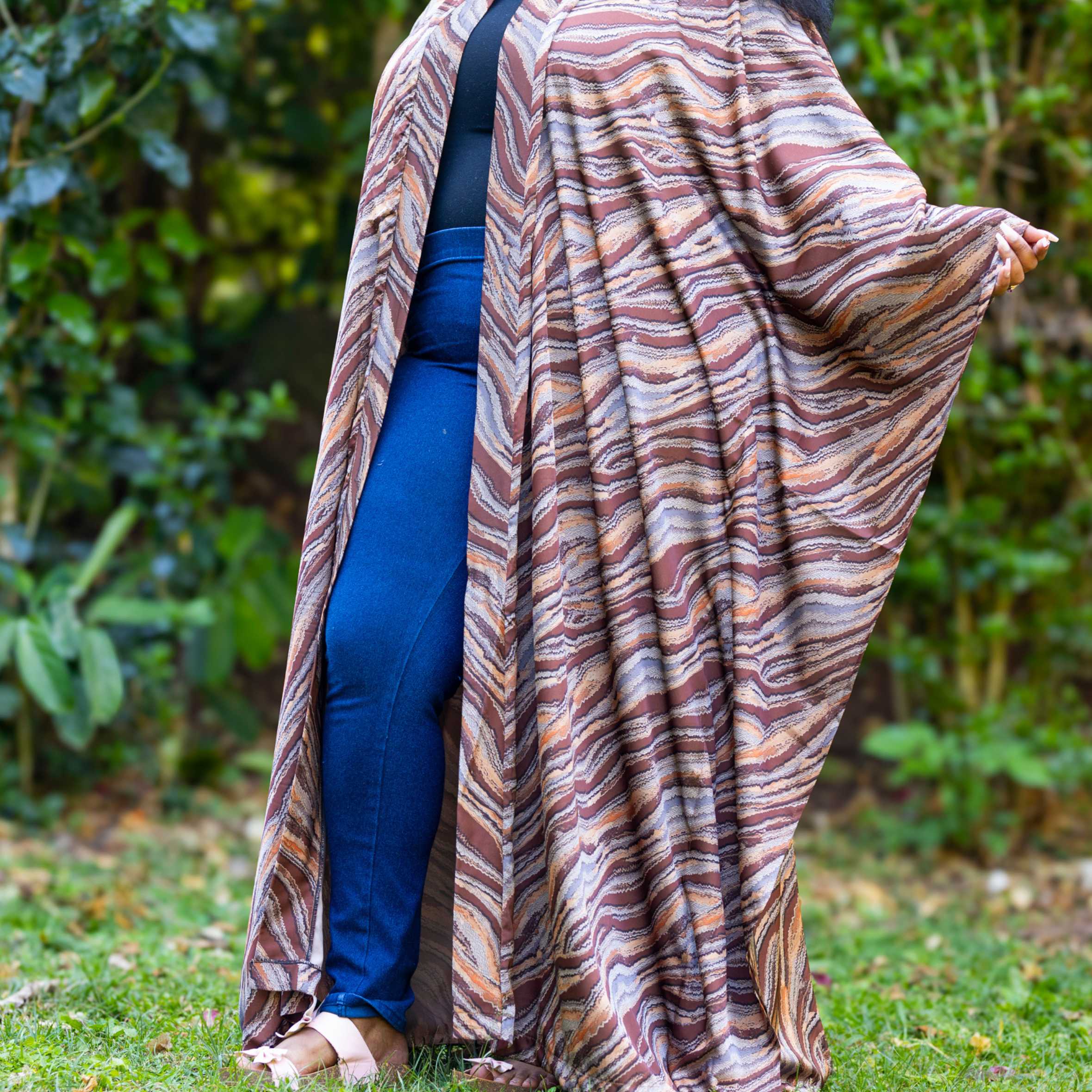 Dune African Kimono - Earth Tone Elegant Loungewear Robe