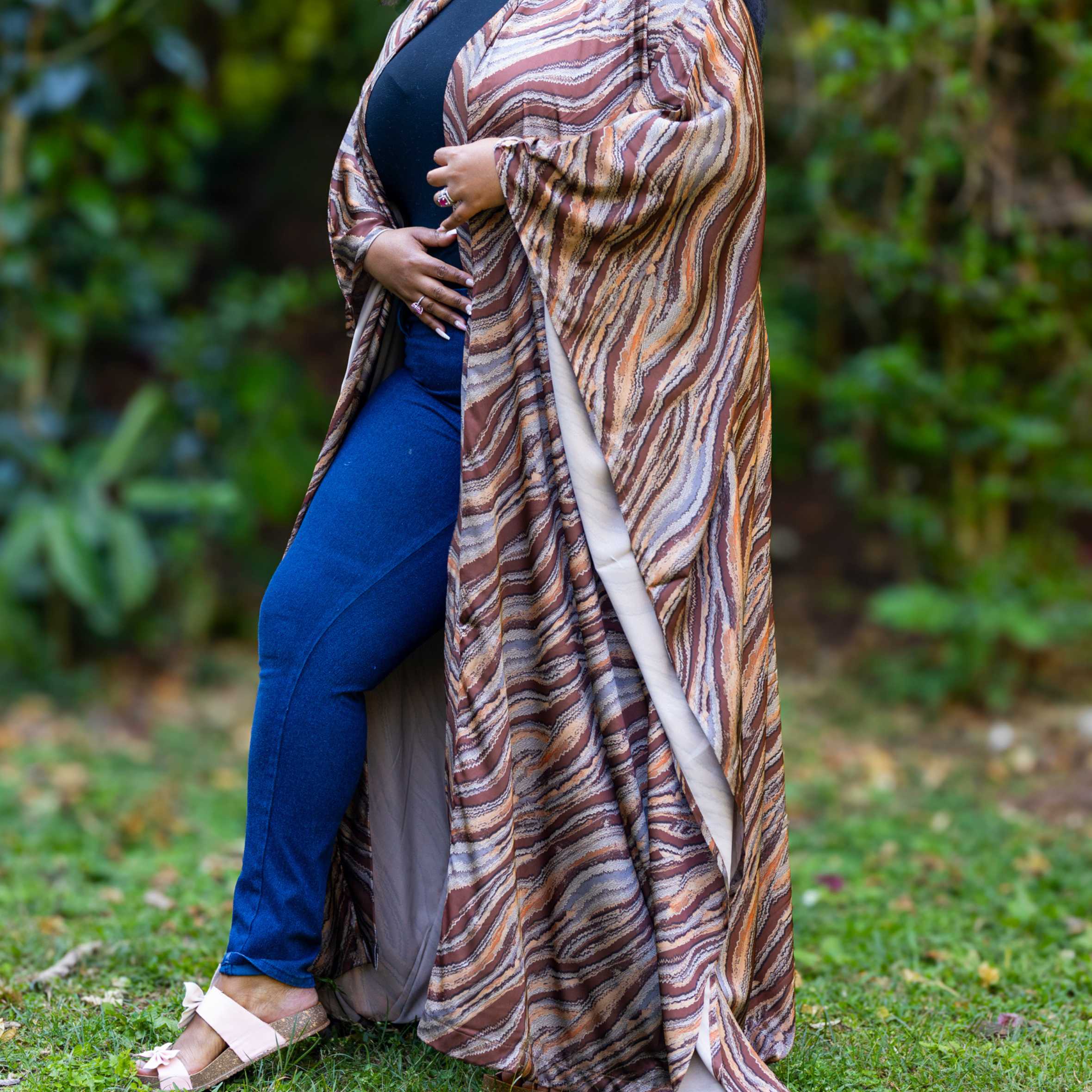 Dune African Kimono - Earth Tone Elegant Loungewear Robe