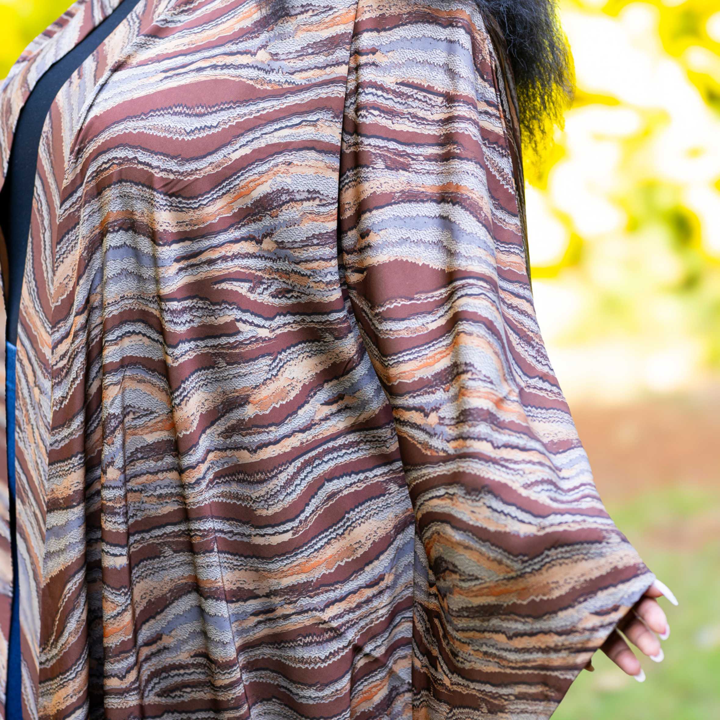 Dune African Kimono - Earth Tone Elegant Loungewear Robe