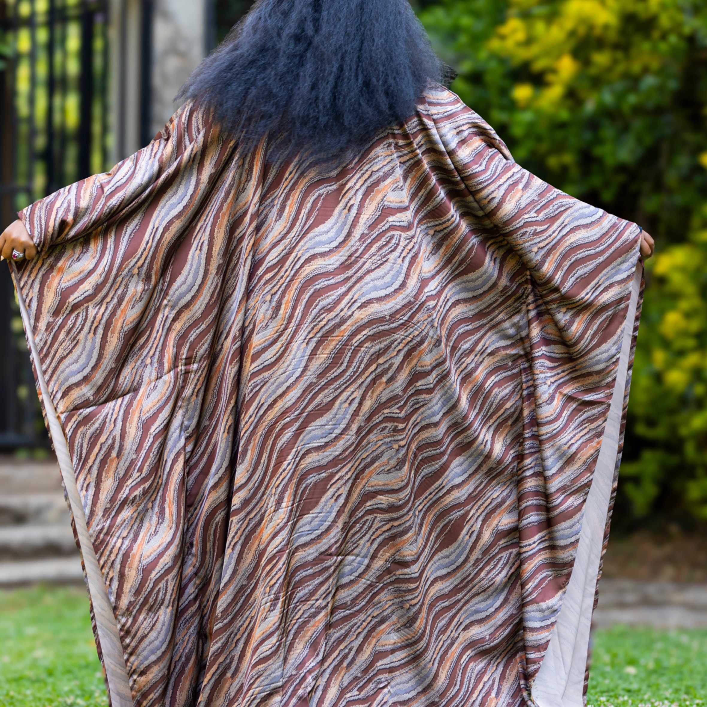 Dune African Kimono - Earth Tone Elegant Loungewear Robe