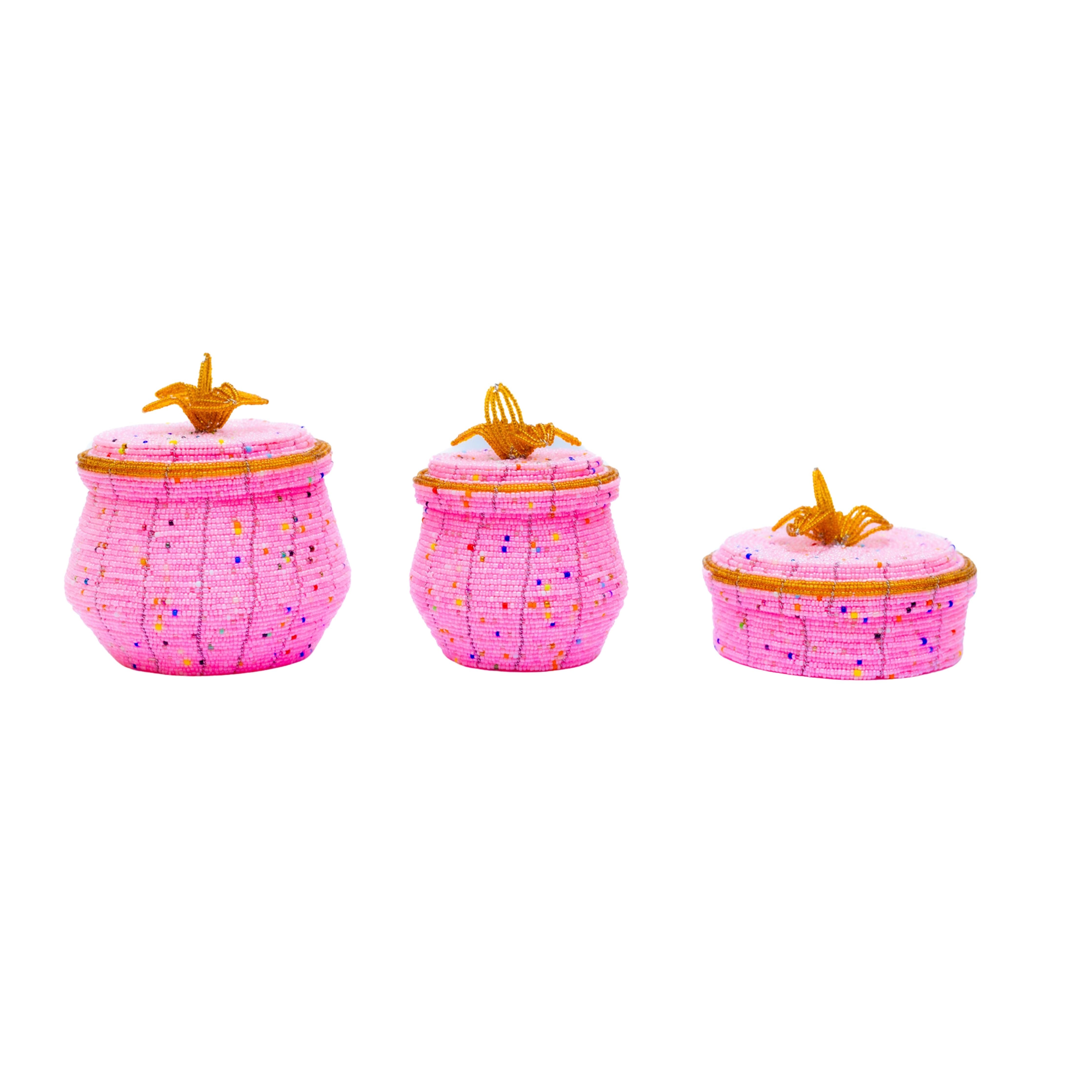Beaded Pot-Shaped Jewelry Box Set – Timeless Elegance for Your Treasures