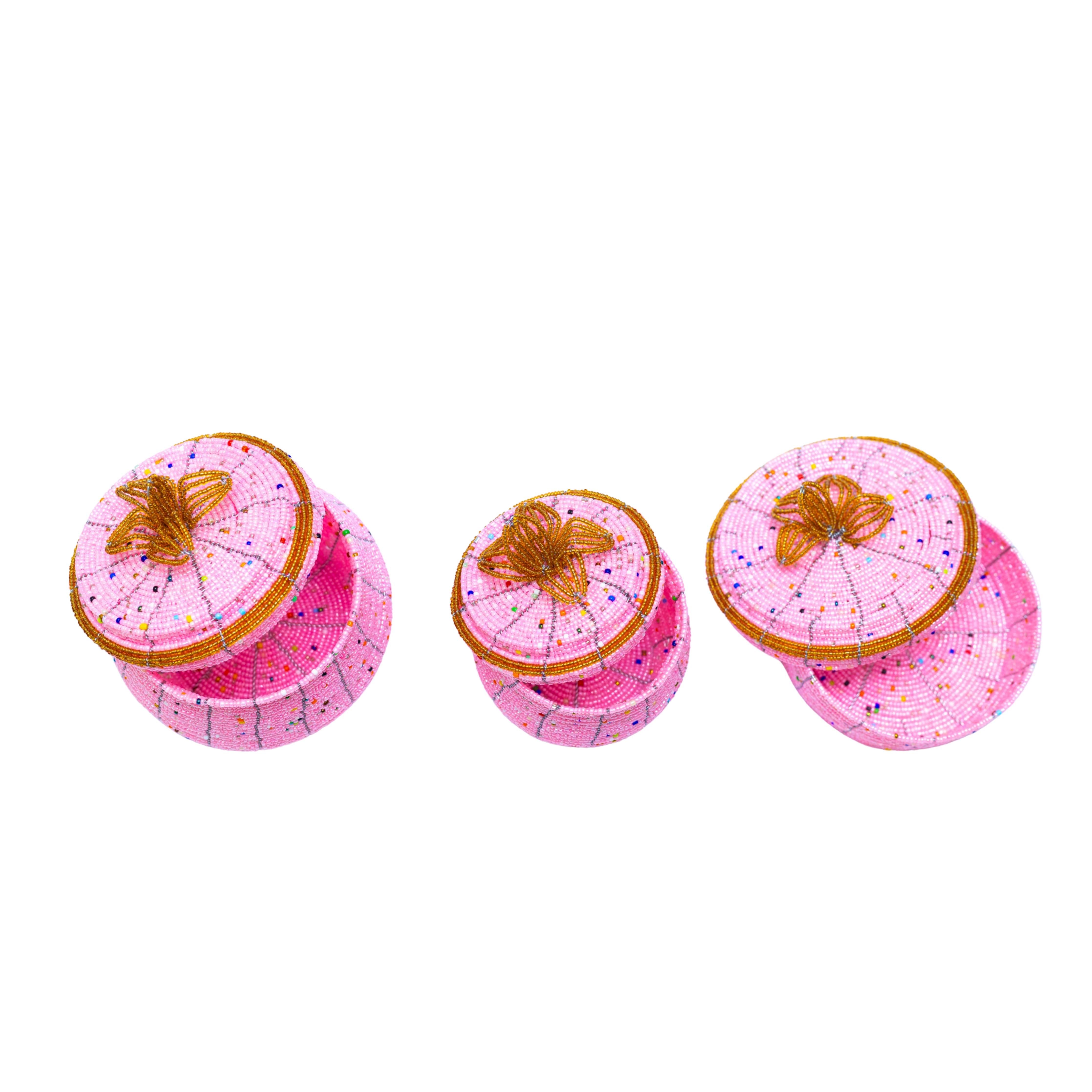 Beaded Pot-Shaped Jewelry Box Set – Timeless Elegance for Your Treasures