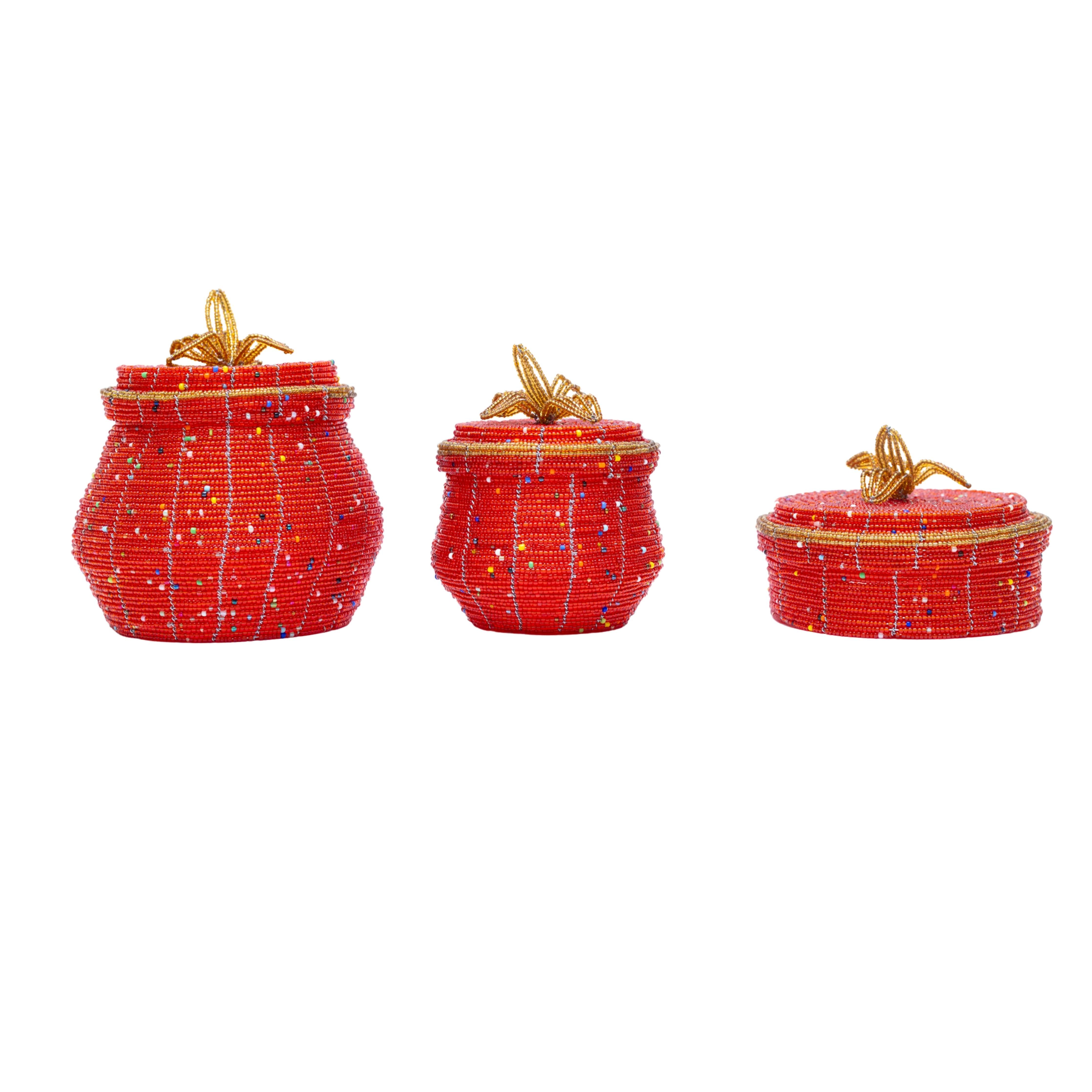 Beaded Pot-Shaped Jewelry Box Set – Timeless Elegance for Your Treasures