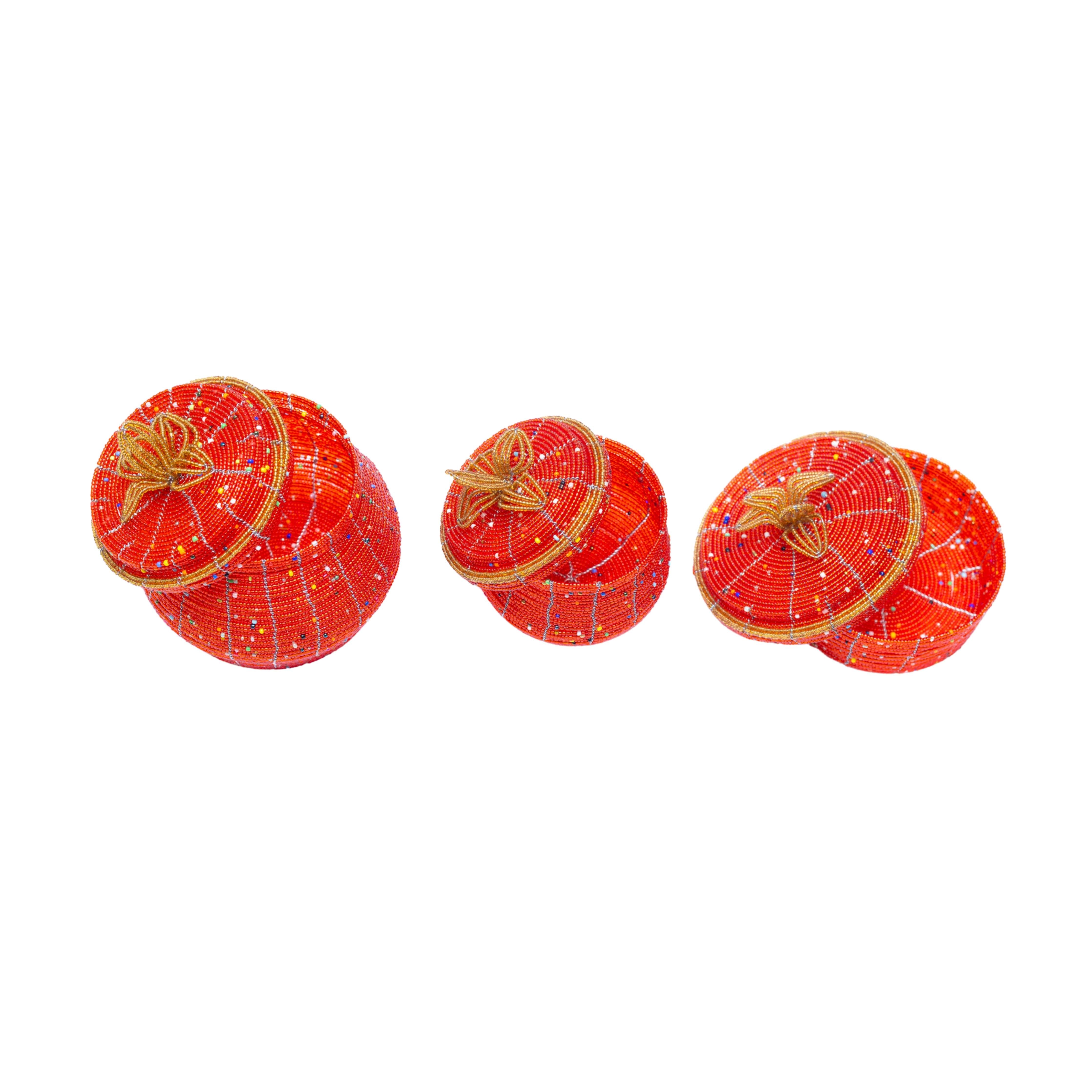 Beaded Pot-Shaped Jewelry Box Set – Timeless Elegance for Your Treasures