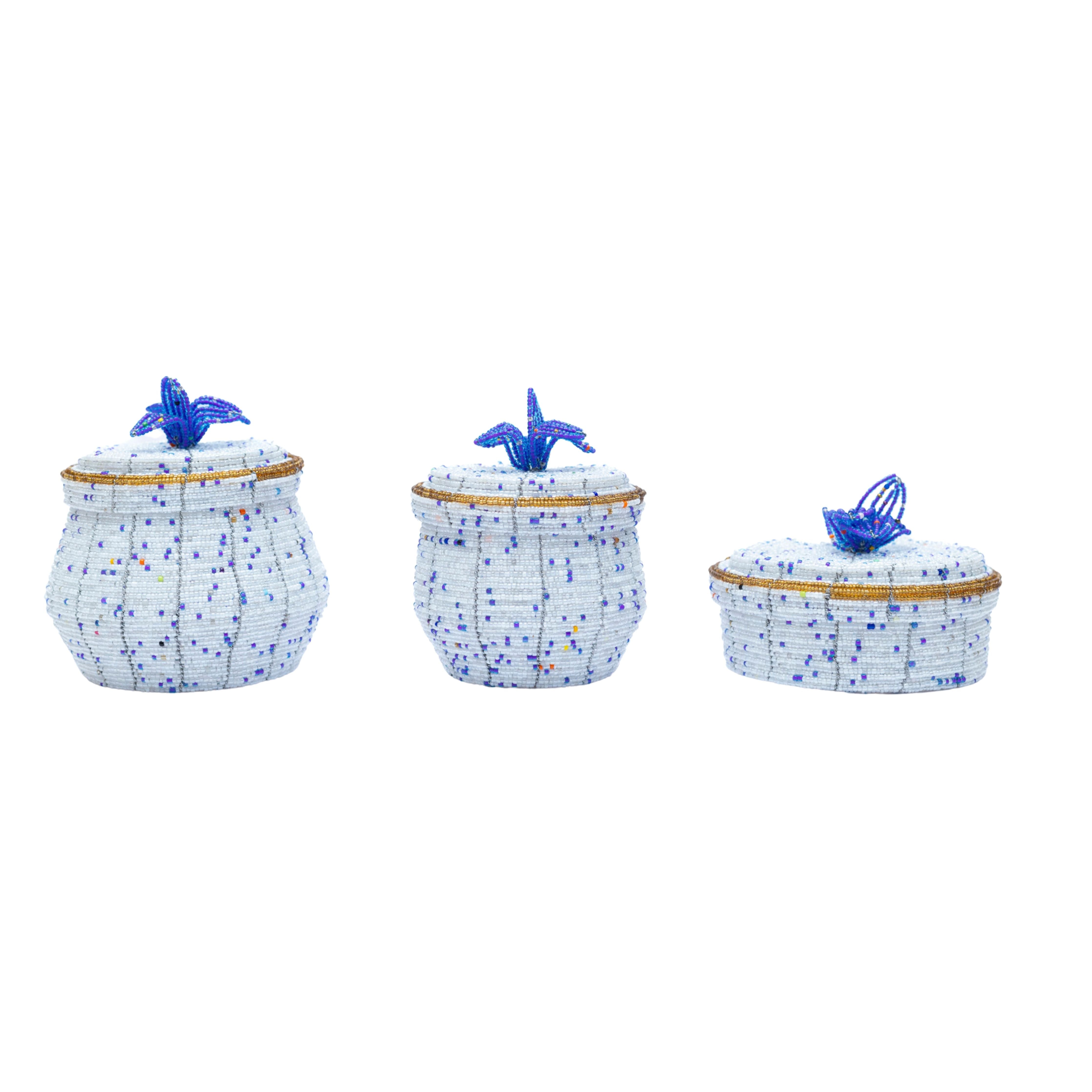 Beaded Pot-Shaped Jewelry Box Set – Timeless Elegance for Your Treasures